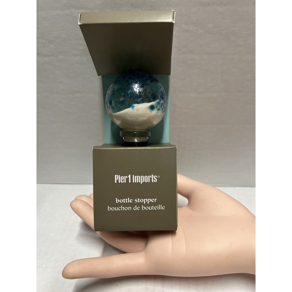 Pier 1 Imports Bottle Stopper Wine Barware Nautical Beach sand shells - Picture 9 of 12